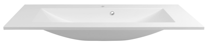 YUKON umyvadlo, litý mramor, 120x45cm, bílá YU121